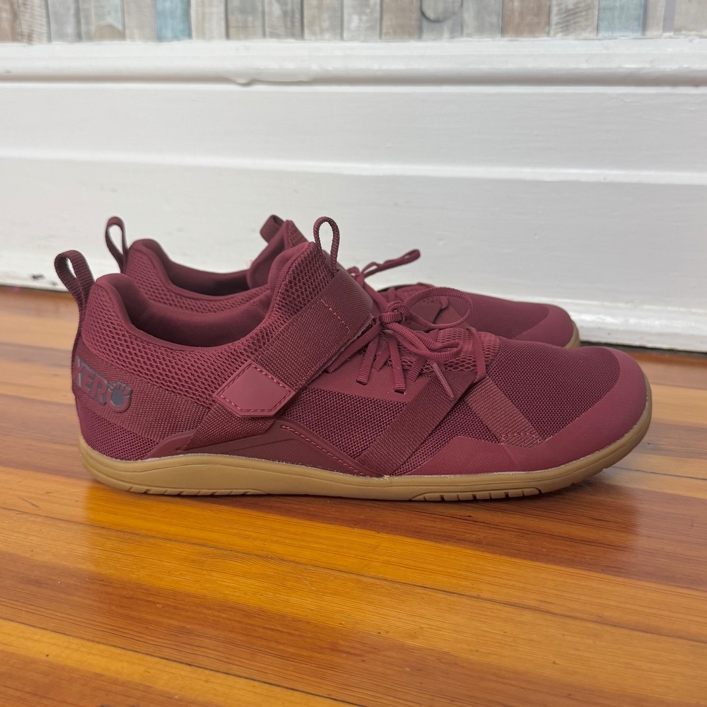 Xero Shoes 8.5 Forza Trainer Burgundy Wine Gum Sole Minimalist Barefoot Sneakers - Picture 4 of 12